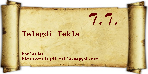 Telegdi Tekla névjegykártya